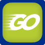 an image of the text "GO" 